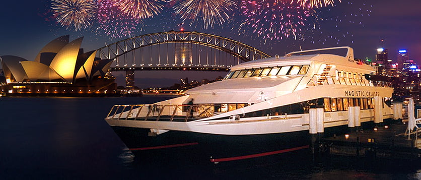 See the magnificent fireworks of Sydney NYE aboard the most popular Magistic harbour NYE cruise