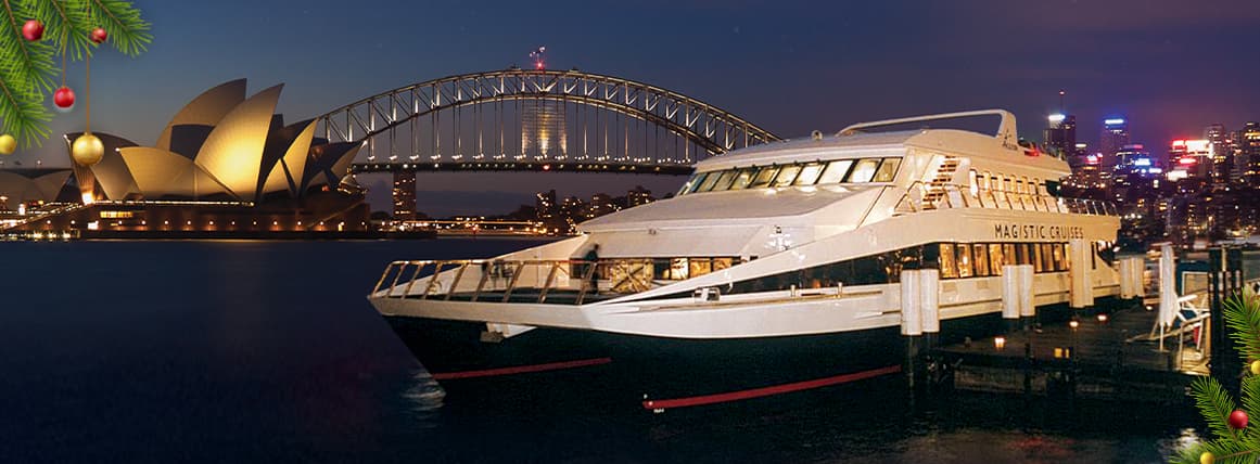 Have a fun-filled Christmas celebration on board the famous Magistic Christmas party cruises on Sydney Harbour