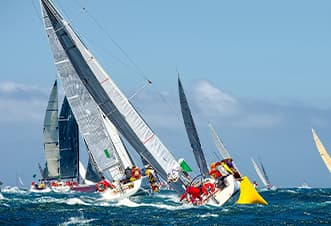 Boxing Day yacht race as seen aboard the Magistic Boxing Day cruise in Sydney