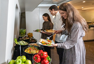 Freshly prepared buffet on the Magistic dinner cruise.