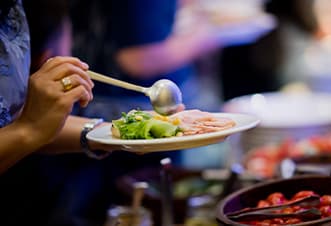 Serving Food in Sydney Harbour Magistic Cruises