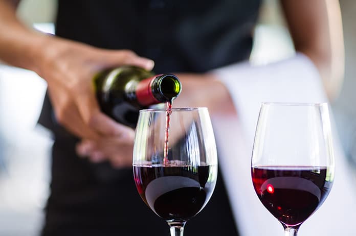 Serving best wines in Sydney on Magistic Christmas Day cruise