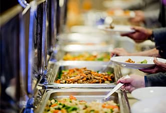 Finest selection of entrees, main courses, and desserts in the multi-cuisine buffet aboard the Magistic