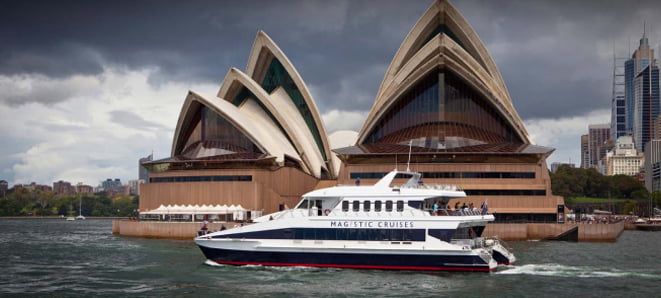 Unrivalled views of Sydney's Opera House from the Magistic Catamaran