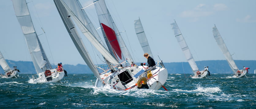 Experience the thrill of the starting of the annual Sydney to Hobart yahct race aboard Sydney's best catamaran