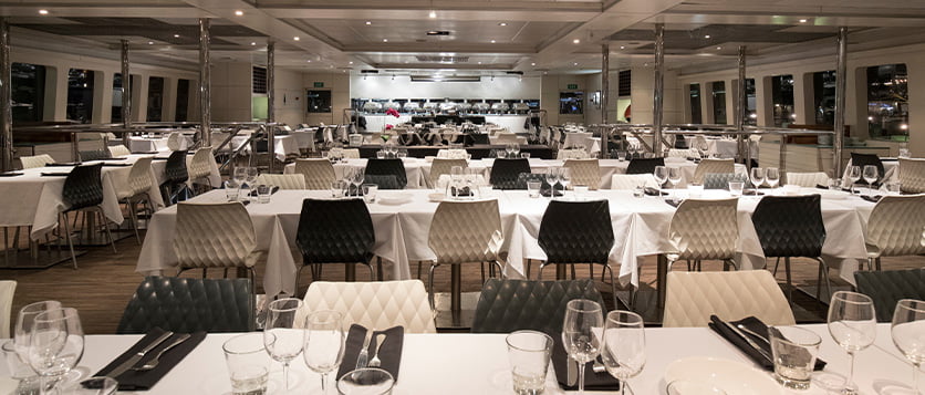 A photo of Magistic dinner cruise's dining area