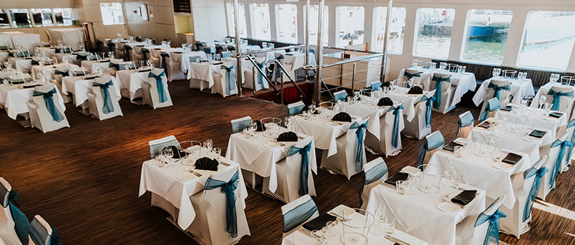Disover new heights of romance with an upsclae dining experience aboard the Magistic Valentine's Day cruise
